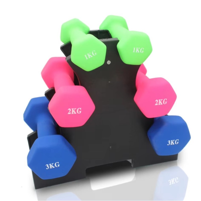 Home Gym Fitness - 3-stufiges Hantelregal für Heimfitnessgeräte, robuste Stahlkonstruktion,