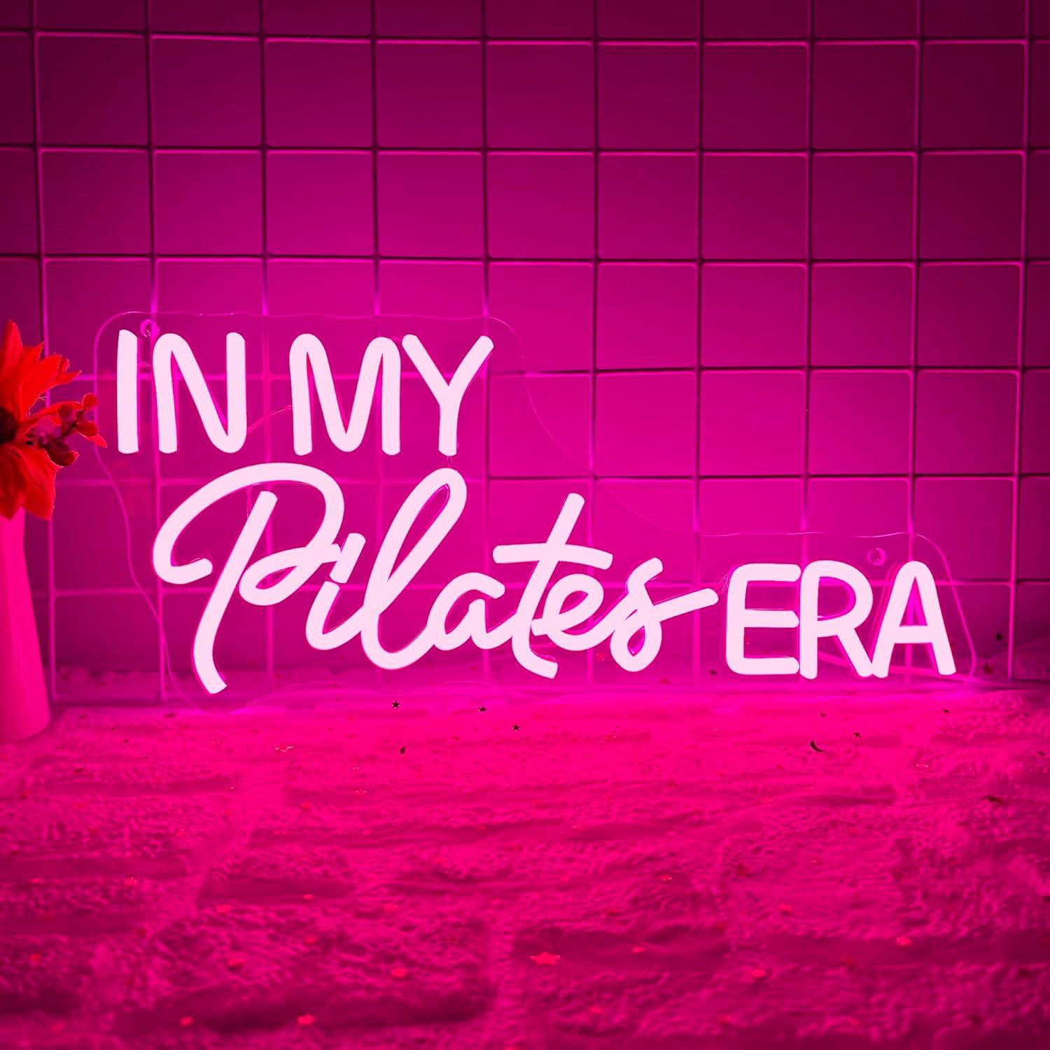 Home Gym Yoga Studio - In My Pilates Era Neonschild Dimmbare