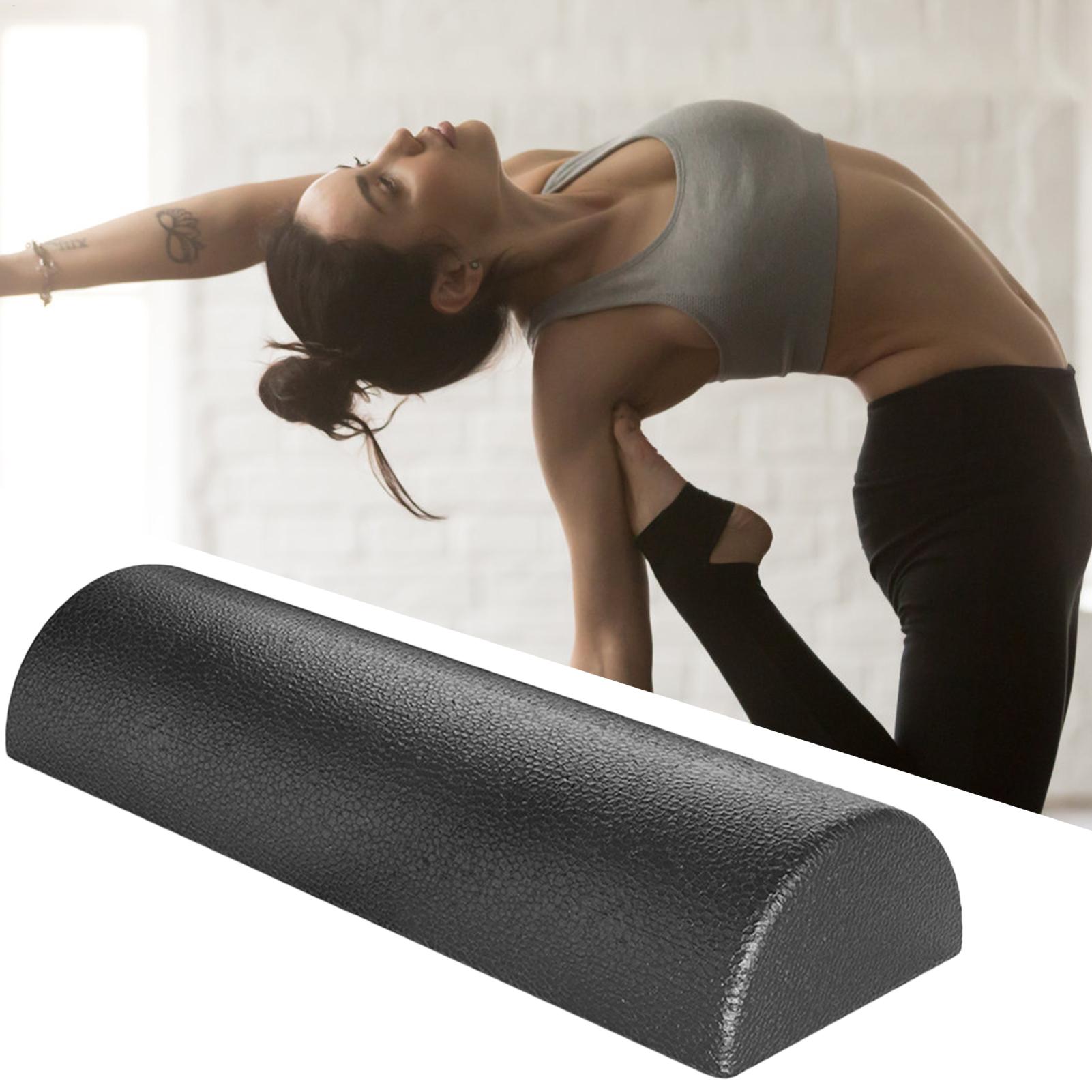 Home Gym Yoga Studio - 30/45cm Hochdichte Halbe Schaumstoffrolle, Muskelmassage-Dehnungsrolle, Tiefengewebe-Entspannung