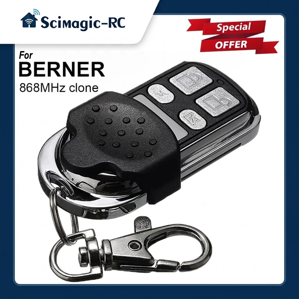 Home Gym Garage - Berner 868 MHz Garagentoröffner-Fernbedienung BHS211 BHS221