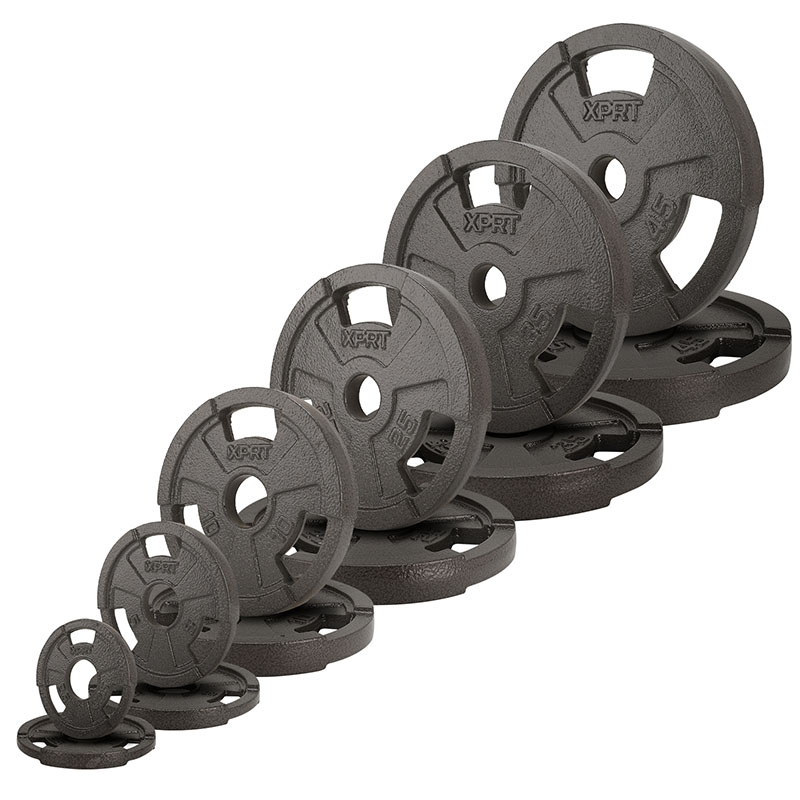 Home Gym Fitness - Professionelles 300LB Gusseisen-Langhantel-Set für Heimfitness mit