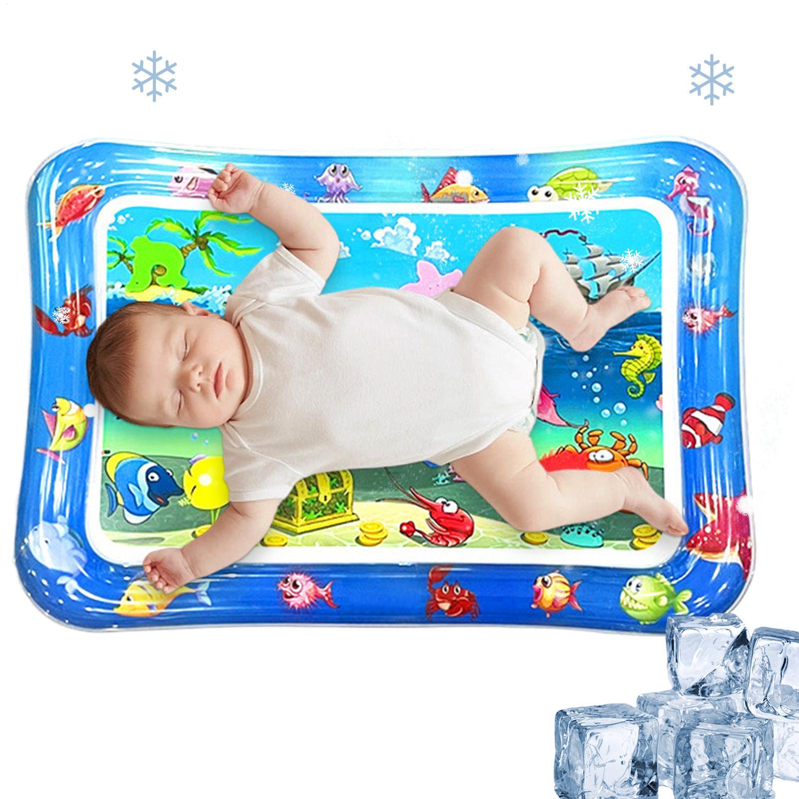 Home Gym Floor - Kinder-Wasserspielmatte, Cartoon-Meerestiere, aufblasbare Sensorikmatte, Kinder-Aktivitätsmatte für