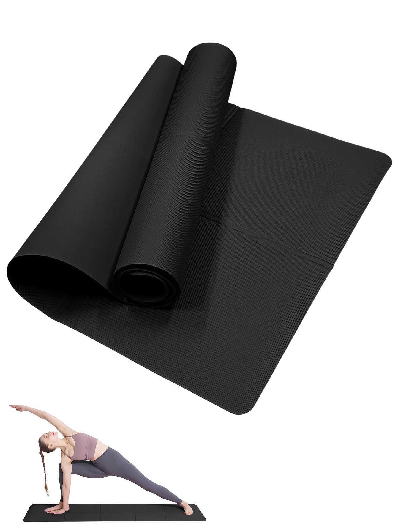 Home Gym Floor - Faltbare Yogamatte, schwarz, umweltfreundlich, EVA, faltbar,