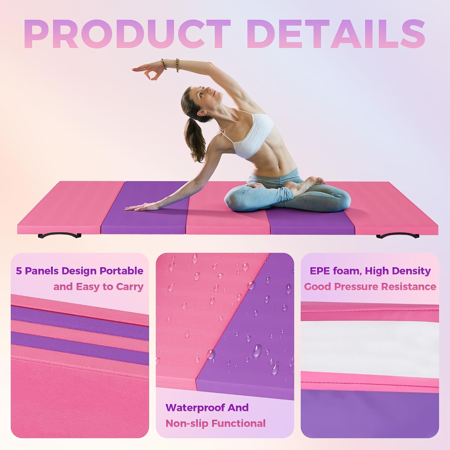 Faltbare Yogamatte, Gymnastikm – Home Gym Floor Bewertung und Preis