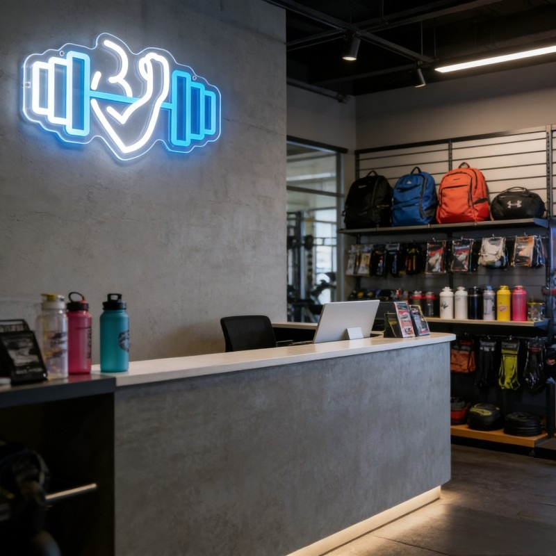 Bizeps-Hantel Neon-Schild LED- – Home Gym Yoga Studio Bewertung und Preis